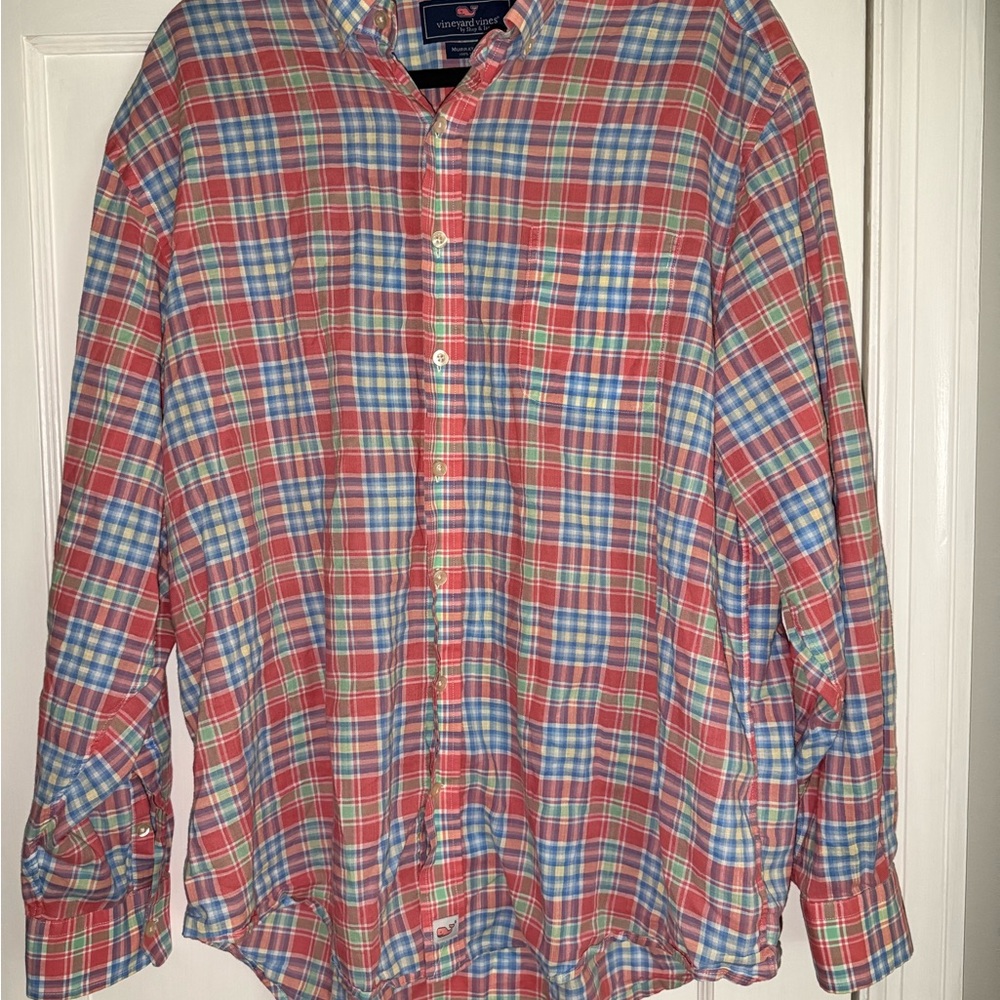 Vineyard Vines 100% Cotton Murray Shirt in Pastel Pink/Blue/Green - Men’s XL - Picture 5 of 5